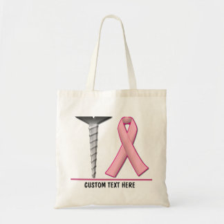 Skruva bröstcancer! Anpassade Tote Bag Tygkasse