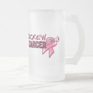 Skruva bröstcancer frostat ölglas