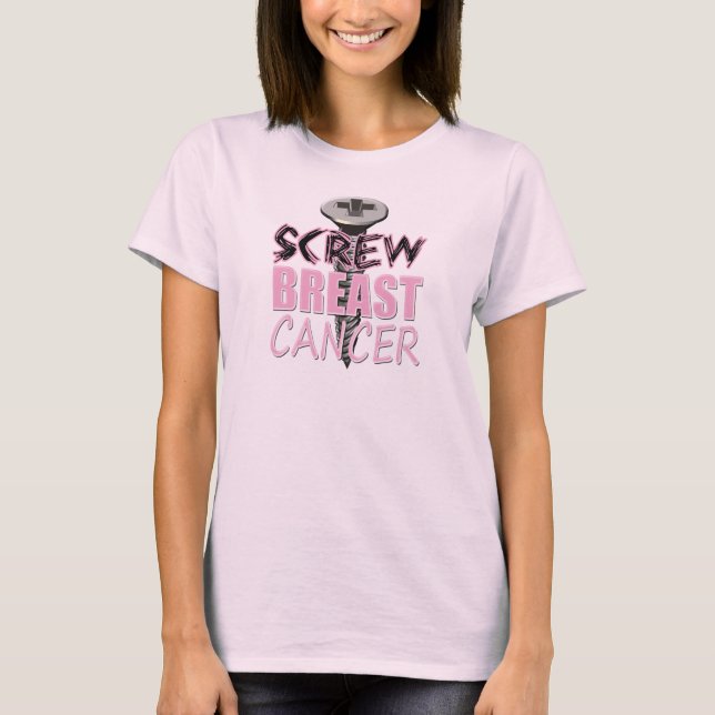 Skruva bröstcancer t-shirt (Framsida)