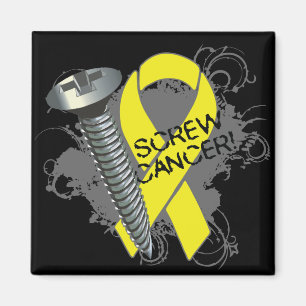 Skruva cancer - Grunge - Testicular cancer Magnet