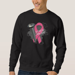 Skruva cancer - Grungebröstcancer Sweatshirt