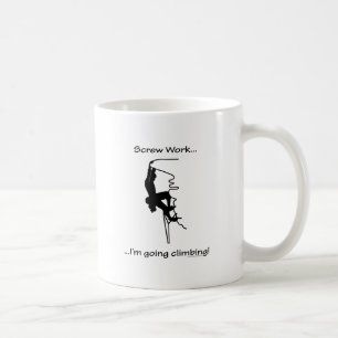 Skruva den gående stenklättringen för arbete… kaffemugg
