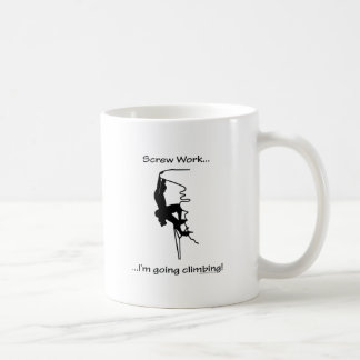 Skruva den gående stenklättringen för arbete… kaffemugg