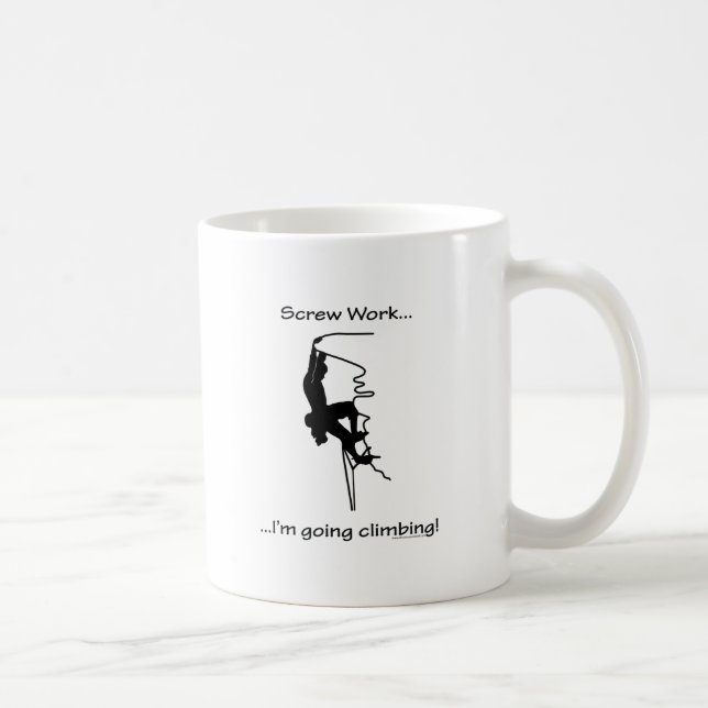 Skruva den gående stenklättringen för arbete… kaffemugg (Höger)