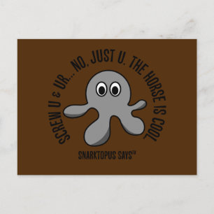 Skruva dig och hästen du roade in på vykort