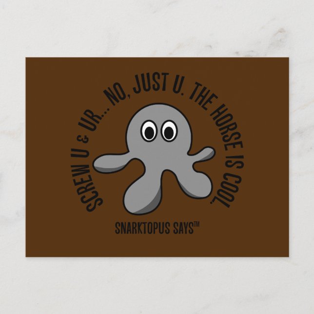 Skruva dig och hästen du roade in på vykort (Framsida)