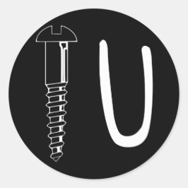 Skruva dig runt klistermärke