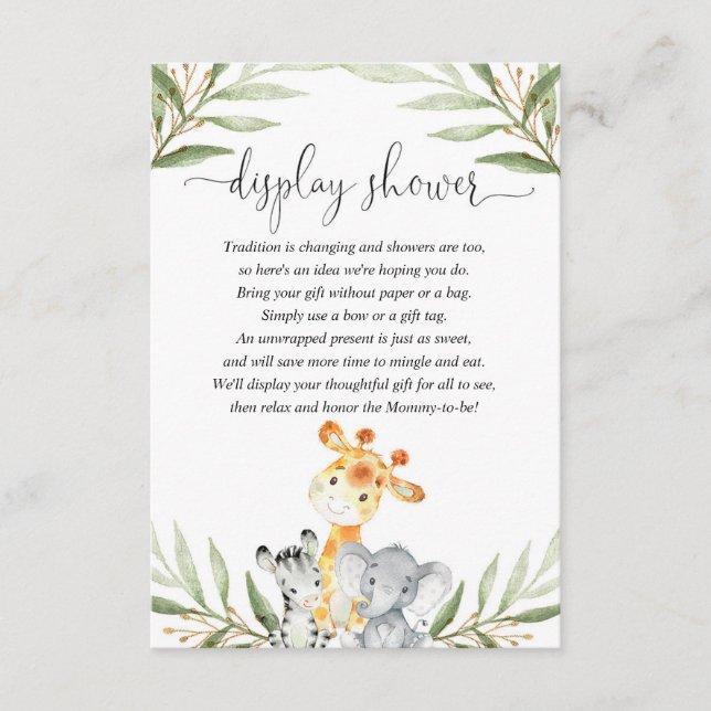 Skruva djur könsneutrala duschmunstycket i visning tilläggskort (Framsida)