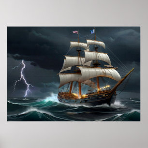 Skruva Frakt och Blixt Art Poster