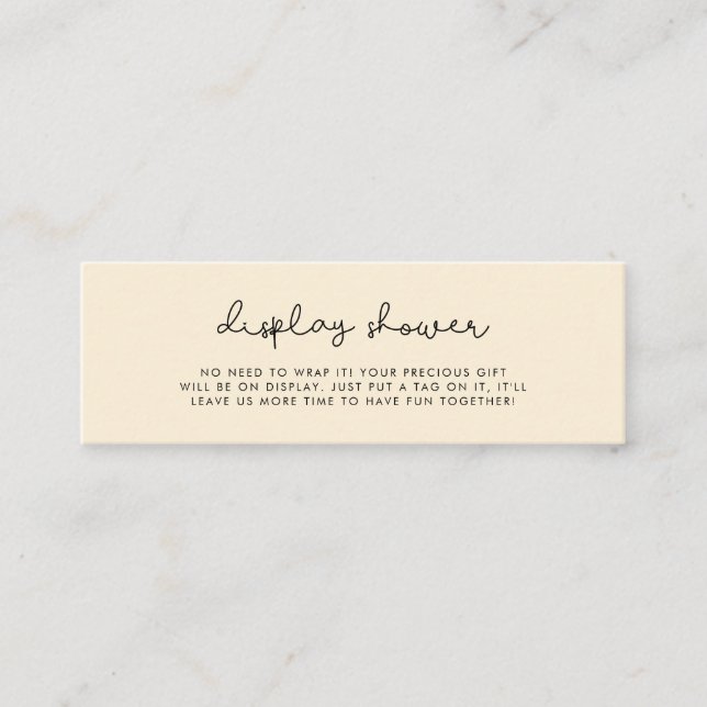 Skruva in duschkort för gryning av Visning Mini Visitkort (Framsida)