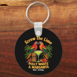 Skruva Lime Polly Wants a Margarita Funny Nyckelring