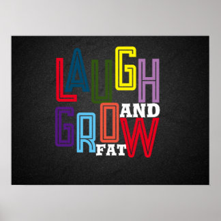 Skruva och öka tjockens färgstarka typografi Poste Poster