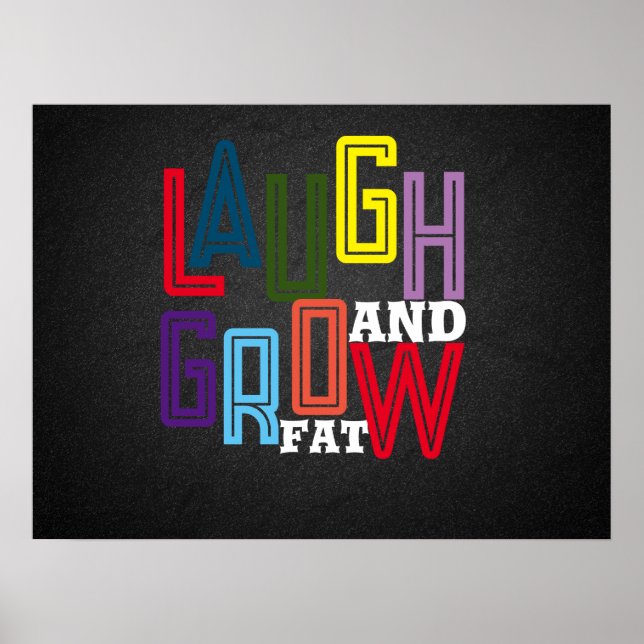 Skruva och öka tjockens färgstarka typografi Poste Poster (Framsidan)