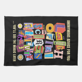 Skruva ofta - Positiv typografi - offertdesign Kökshandduk