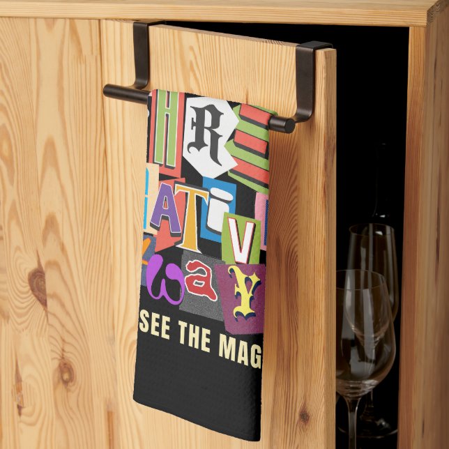 Skruva ofta - Positiv typografi - offertdesign Kökshandduk (Thirds Fold)