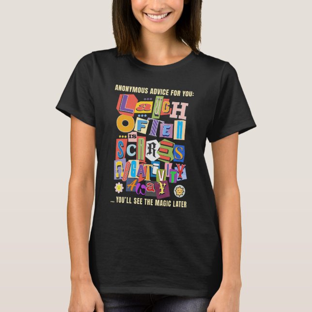Skruva ofta - Positiv typografi - offertdesign T Shirt (Framsida)