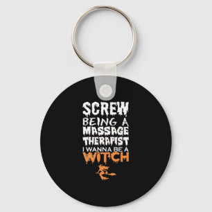 Skruva som massage Therapist Wana Witch Halloween Nyckelring