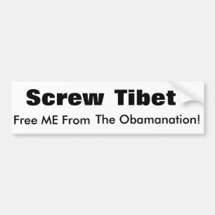 Skruva Tibet - frigör MIG från Obamanationen! Bildekal