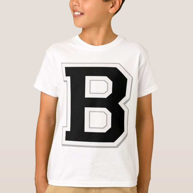 Skruva ut den första Brev B svart sötskjorta Tee Shirt (Framsida)