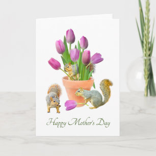 Skruvar med Tulips Mors dag-kort Helgkort