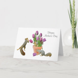 Skruvar med Tulips Mors dag-kort Kort