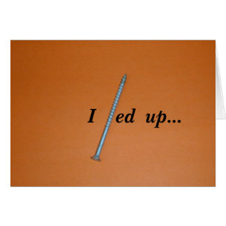 Skruvat upp hälsningskort