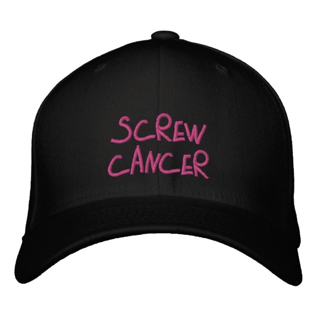 Skruvcancer broderade hatt broderad keps (Framsida)