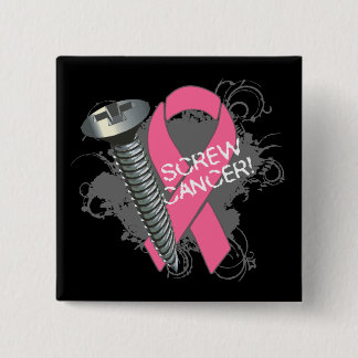Skruvcancer - Grunge Breast Cancer Knapp