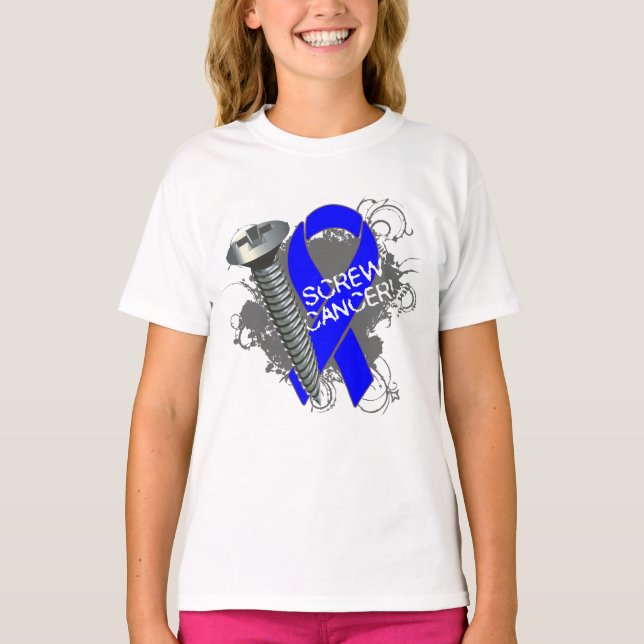 Skruvcancer - Grunge Colon Cancer T-shirt (Framsida)