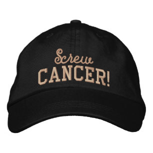 Skruvcancer Peach Brev Broderad Keps
