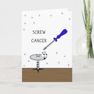 Skruvcancerhälsningskort med skruvförare kort