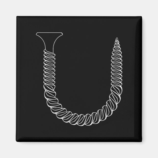 Skruvformad U - Roligt Verktyg Isol  Magnet (Framsidan)