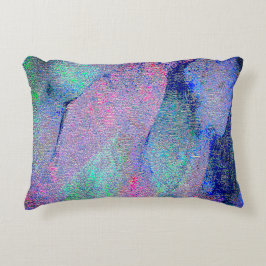 Skruvläder stil med slitfärg, blåaktig färg prydnadskudde