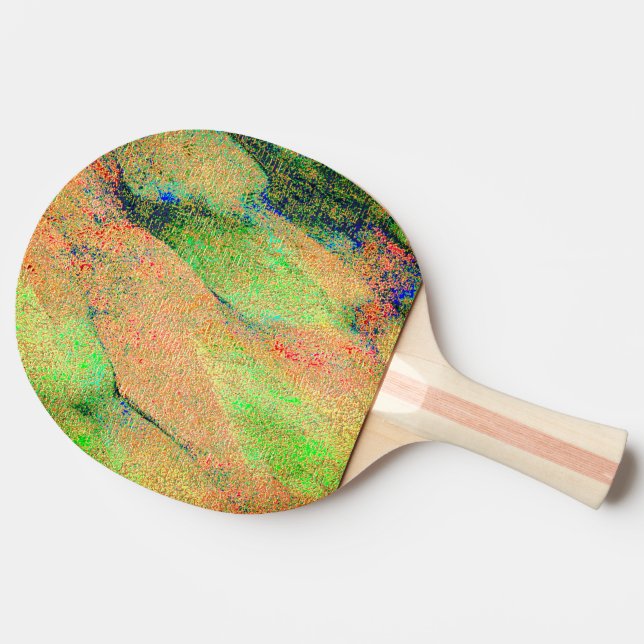 Skruvlädereffekt, orange av grönt som används för  pingisracket (Sidan)