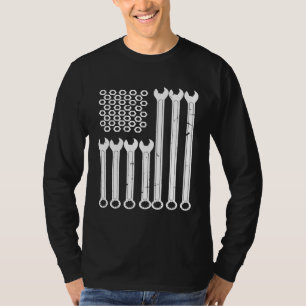 Skruvmejsel Bult Repparatör Cool Patriotisk Usa Fl T Shirt