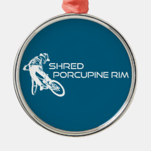 Skruvning av porcupine Rim Trail Mountain Biking Julgransprydnad Metall