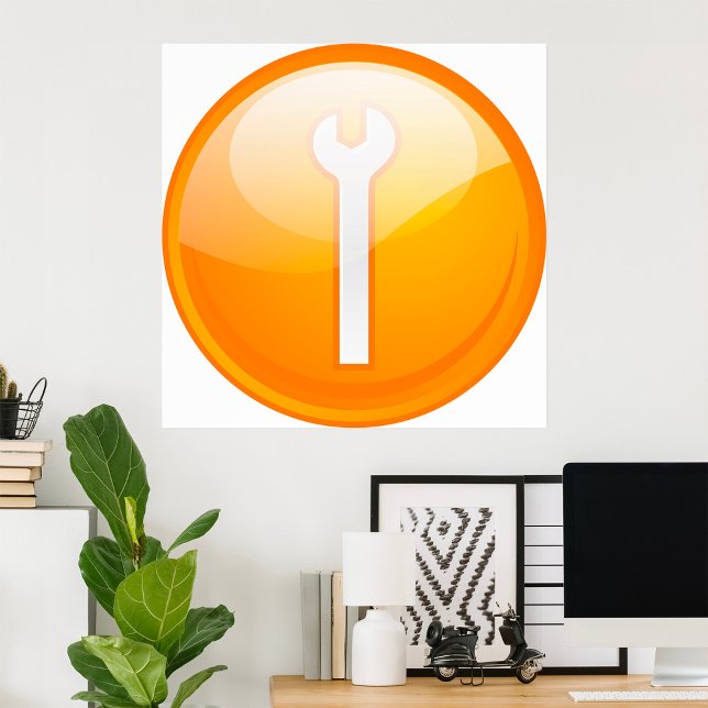 Skruvnyckel Symbol Verktyg Poster (Skapare uppladdad)