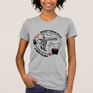 Skrygg bra med ett spekulum. t shirt