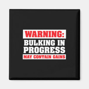 Skrymmande pågår Rolig tyngdlyftning Bodybuilding Magnet