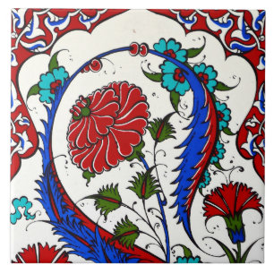 skrynklig blommigt kakelplatta