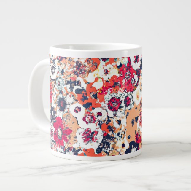 Skrynkligt Mönster Jumbo Mugg (Framsida vänster)