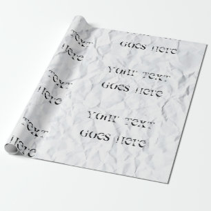 Skrynkligt papper med din urblekta text presentpapper