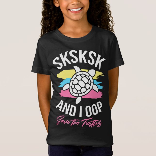 Sksk och jag går ut Spara vid Turtles Vinkara Cute T Shirt (Framsida)