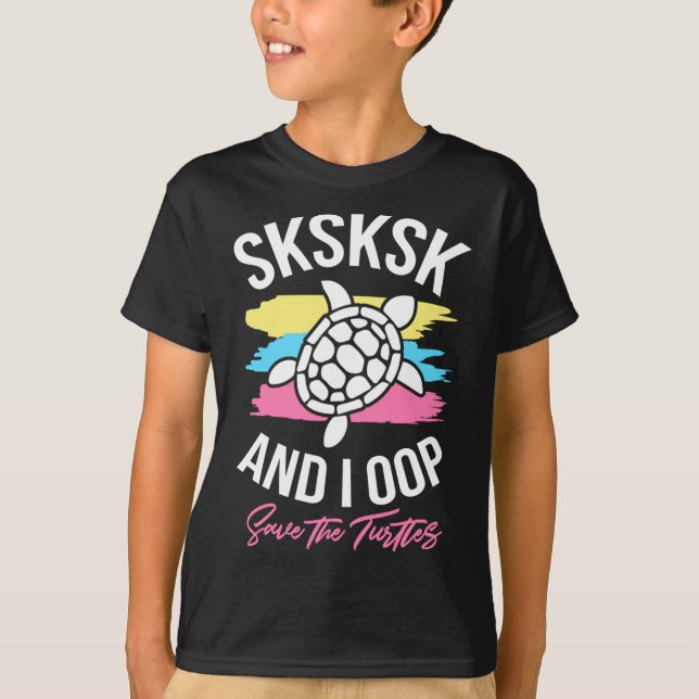 Sksk och jag går ut Spara vid Turtles Vinkara Cute T Shirt (Framsida)
