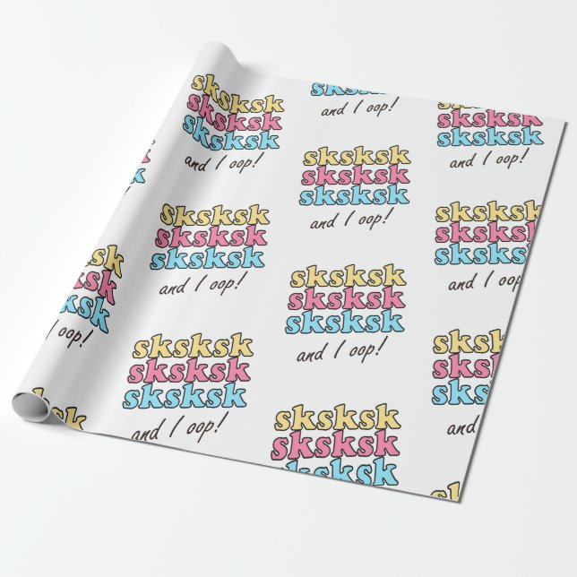 Sksk och jag Oop VSCO Girl Gift Presentpapper (Utrullad)