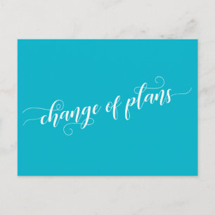 Skuba Blue Change Plans Postponed Bröllop Vykort