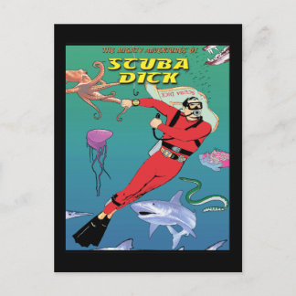 Skuba Dick-vykort Vykort