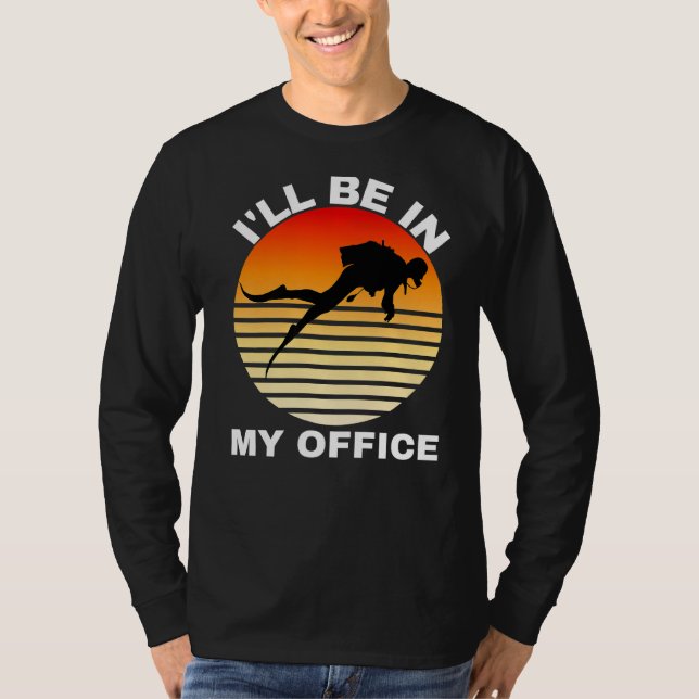 Skuba Diver det här är mitt kontor T Shirt (Framsida)
