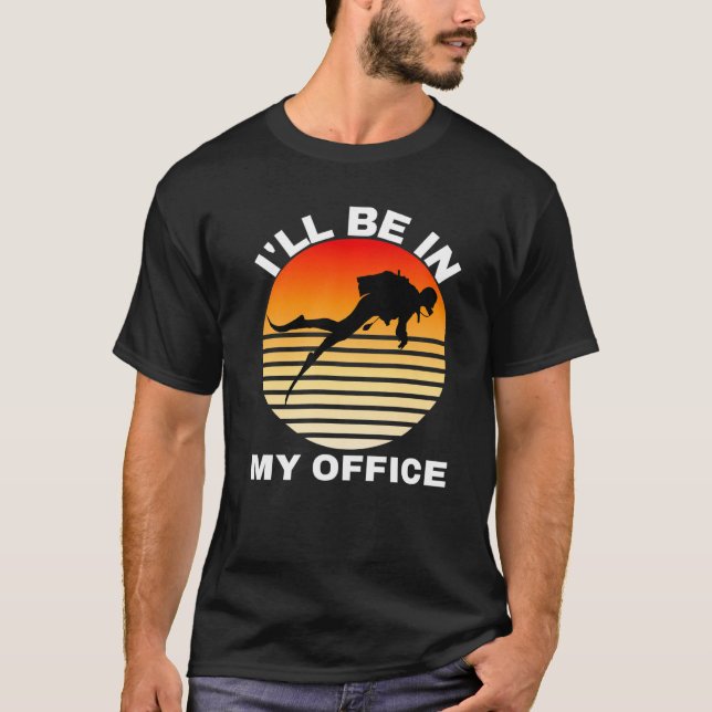 Skuba Diver det här är mitt kontor T Shirt (Framsida)