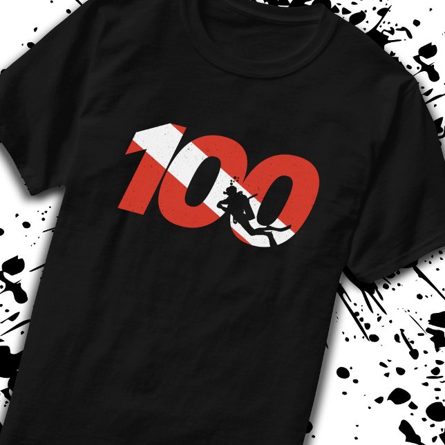 Skuba Diver Gift - 100:e disken - Diver Down Divin T Shirt (Skapare uppladdad)